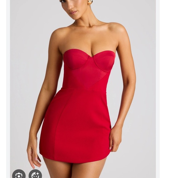 Oh Polly Dresses & Skirts - Oh Polly Eliska Strapless A-Line Mini Dress Fiery Red Corset NEW Size 0 feminine